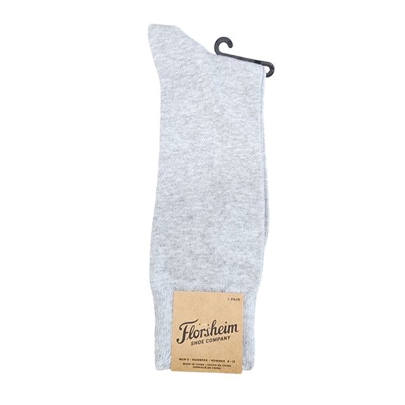 Florsheim Socks Mens 8-13 Gray  Knit Mid-Calf Casual Dress Crew *NWT* - Picture 1 of 7